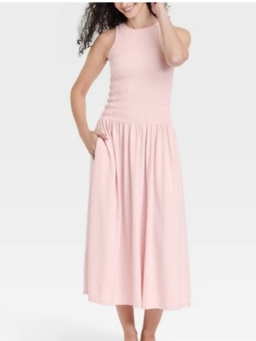 Universal Thread - Smocked Maxi Dress - Ballet Pink (size medium)